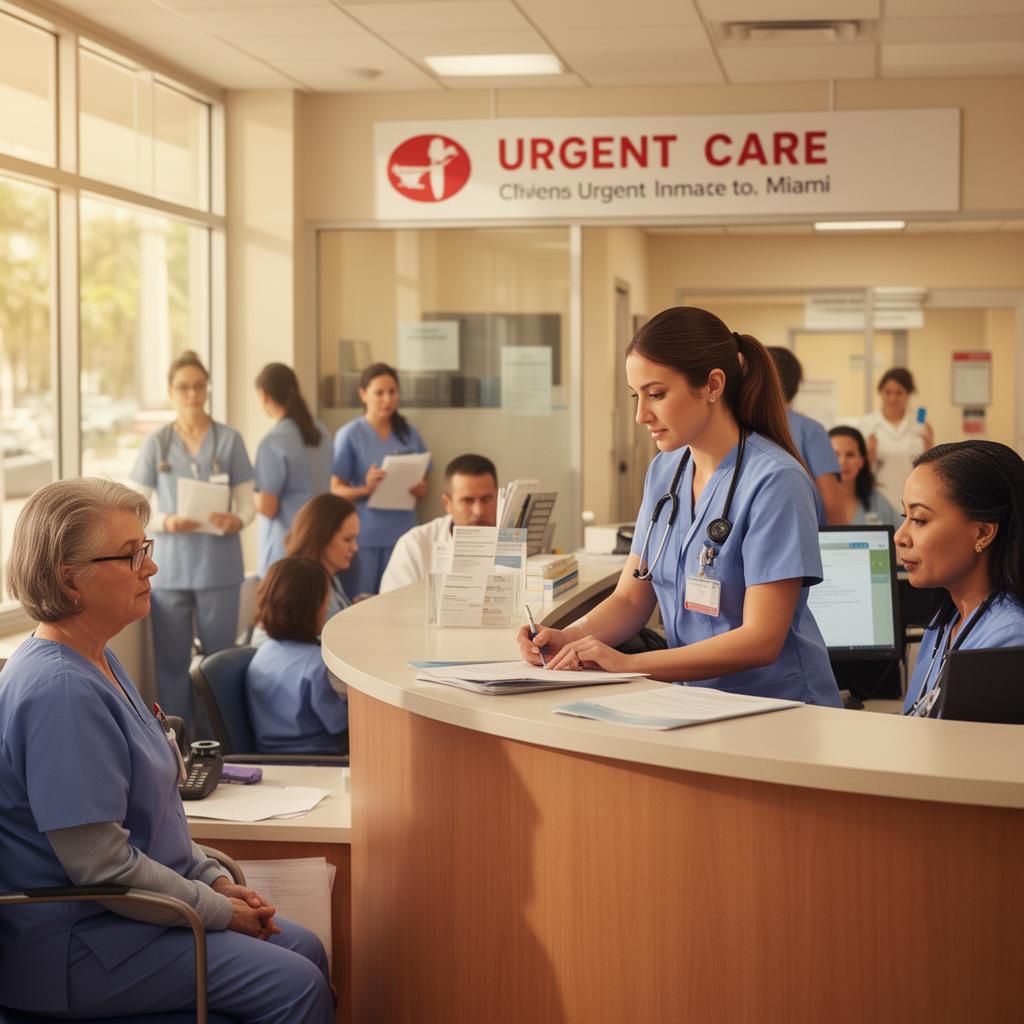 Urgent care nurse treating a patient's minor ankle injury